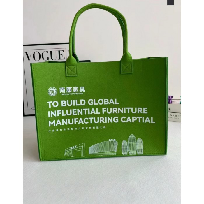 毛氈手提袋定制印刷logo圖公司禮品企業包裝袋大容量便攜